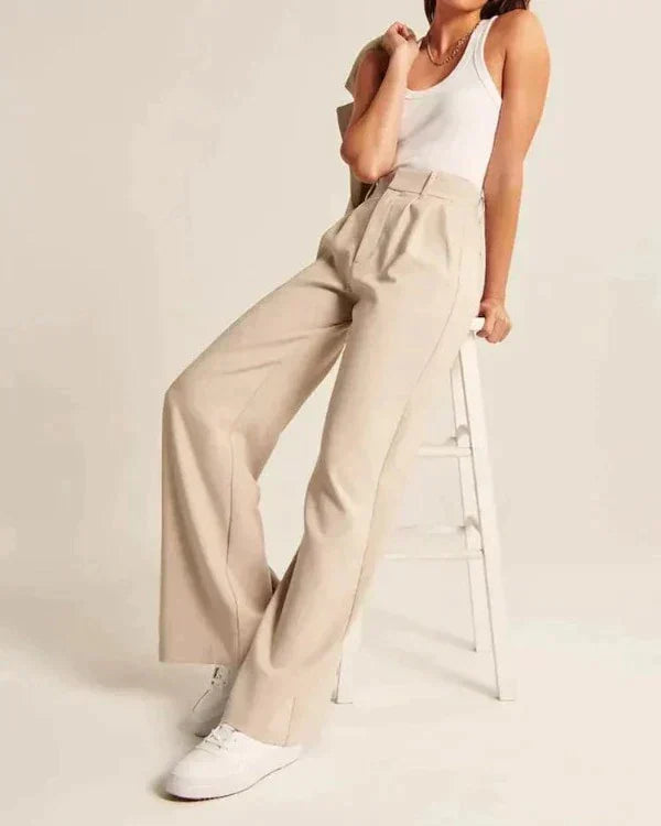 Luvre-Dublin | High-waisted Wide Leg Trousers