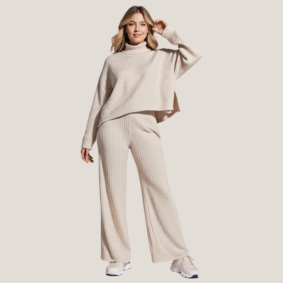 EMBLA - RIBBED ELEGANT TWO-PIECE CLOTHING SET