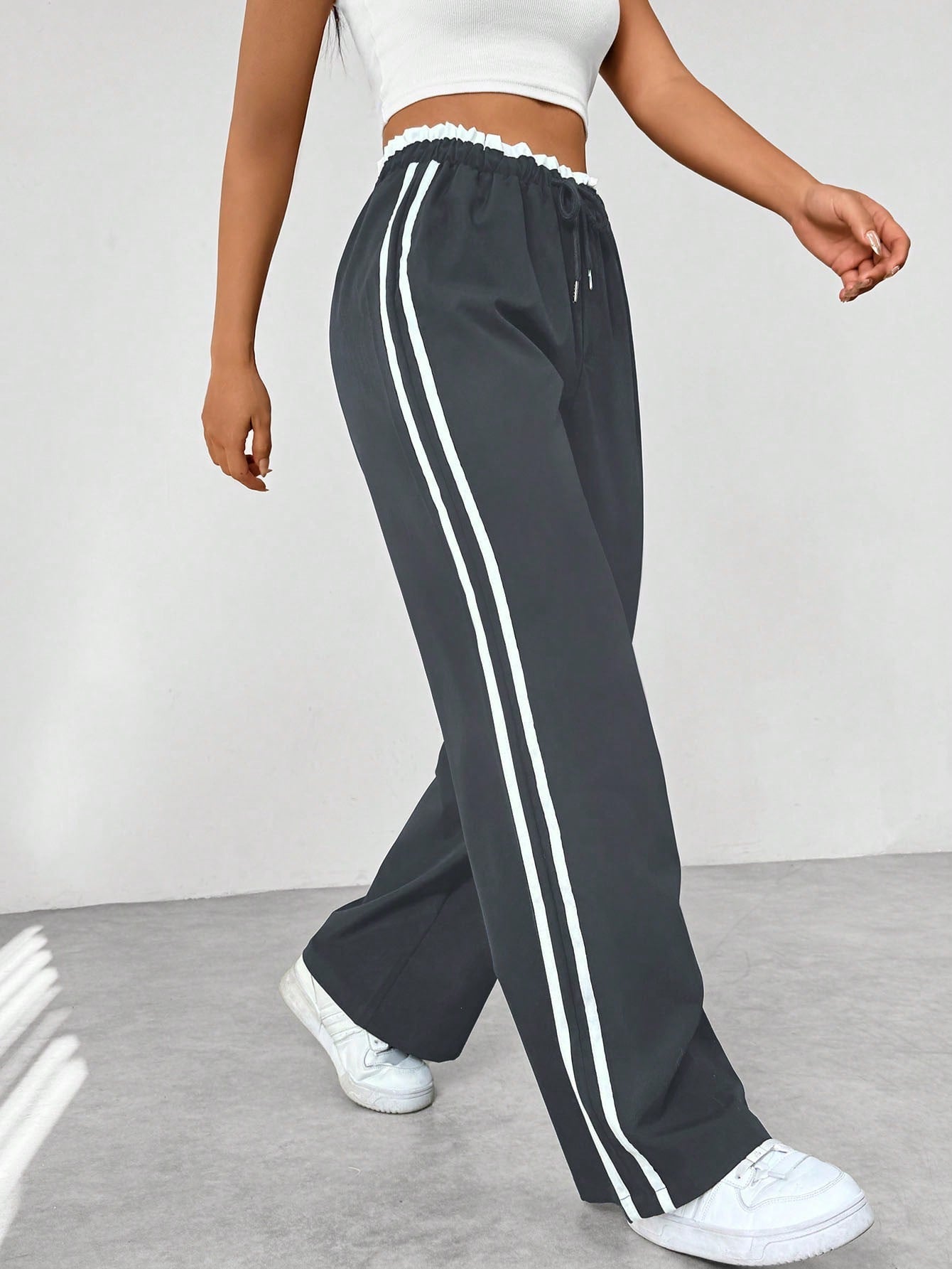 Luvre-Dublin - Trendy Sporty Wide Trousers