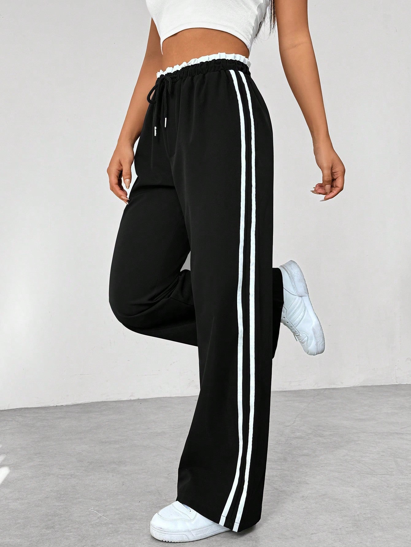 Luvre-Dublin - Trendy Sporty Wide Trousers