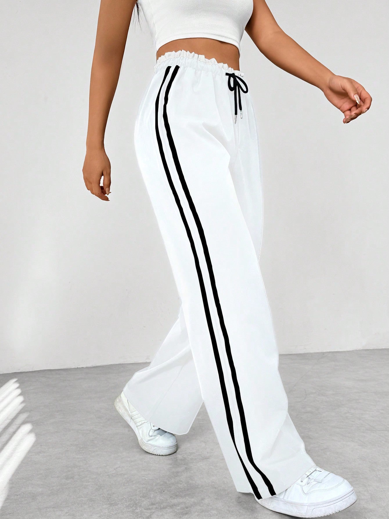 Luvre-Dublin - Trendy Sporty Wide Trousers