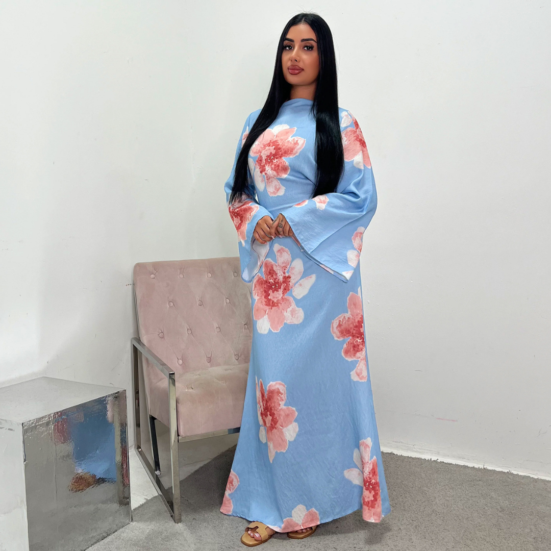 ALON™ – Modest Floral Loose Fit Maxi Dress