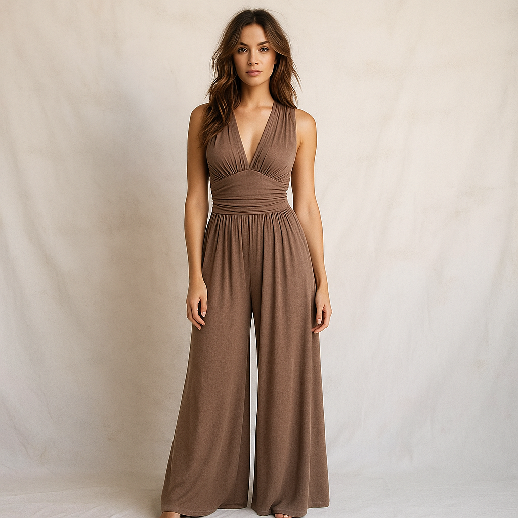 CHARITY – Chic Sleeveless Wide-Leg Jumpsuit