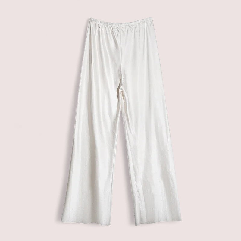 Luvre-Dublin| Satin Trousers with Wide Legs