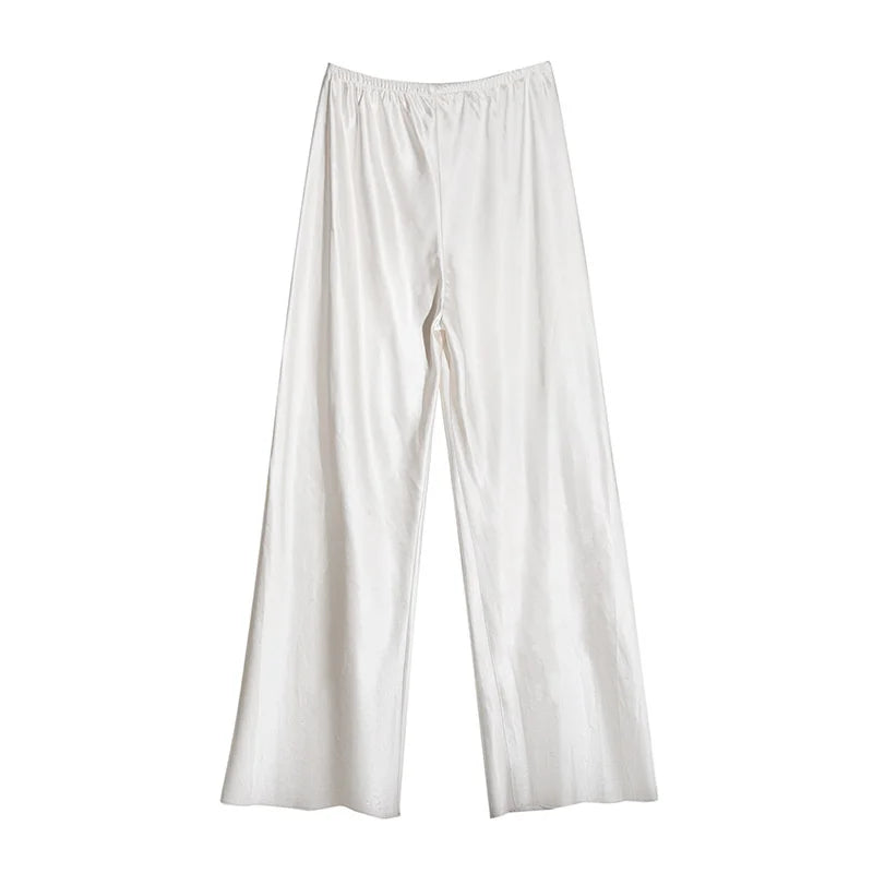 Luvre-Dublin| Satin Trousers with Wide Legs