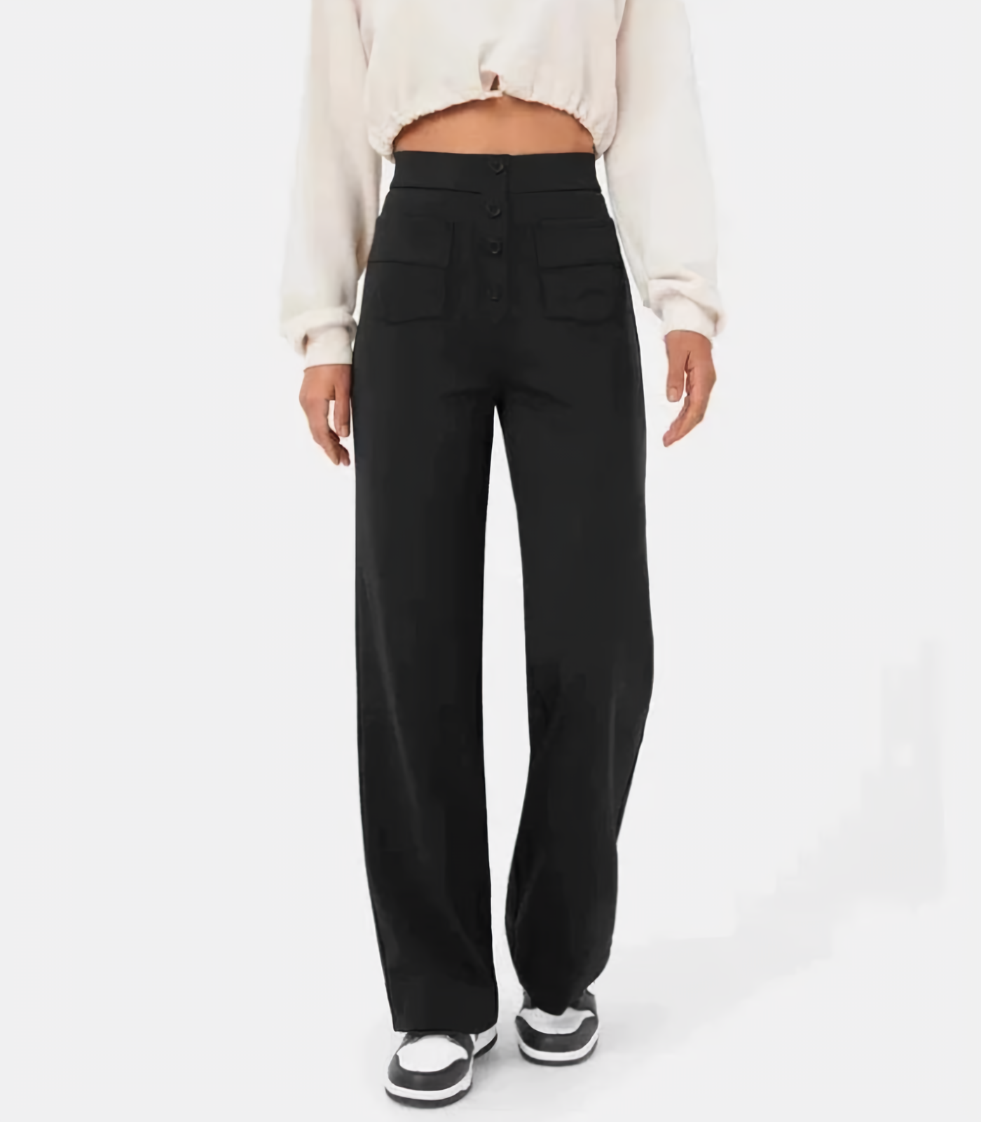 Luvre-Dublin| High-waisted stretch trousers