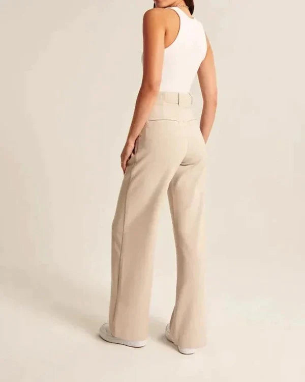 Luvre-Dublin | High-waisted Wide Leg Trousers
