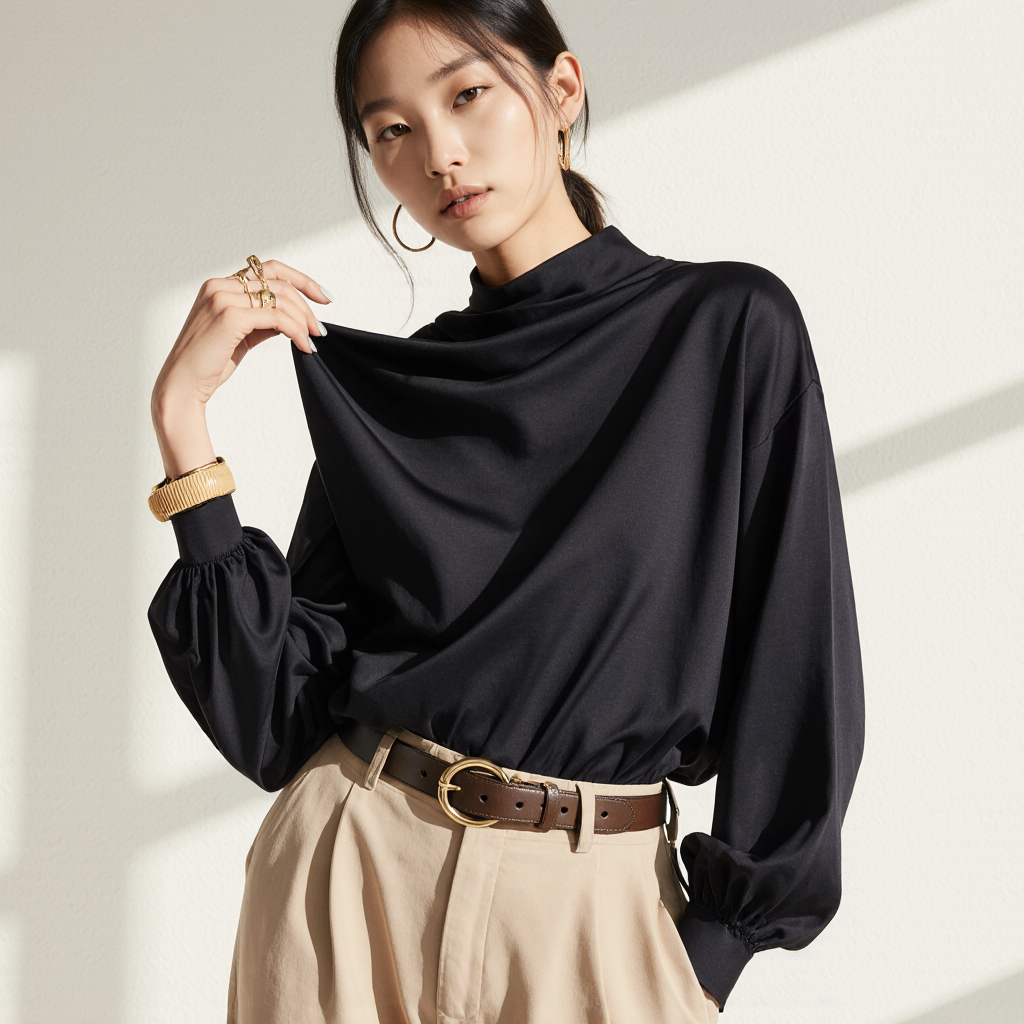 Lisa | High-neck relaxed top