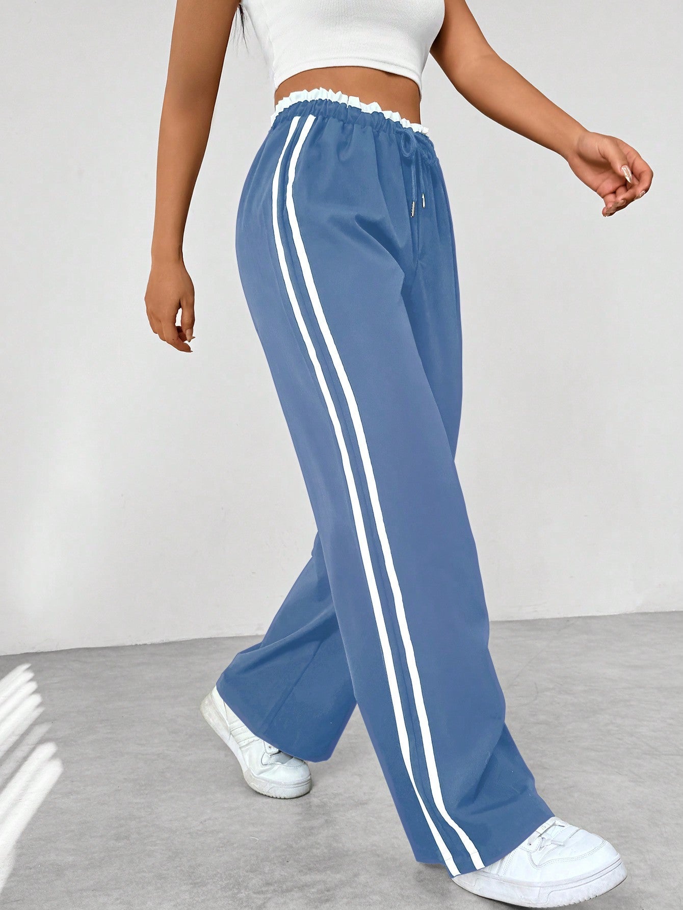 Luvre-Dublin - Trendy Sporty Wide Trousers