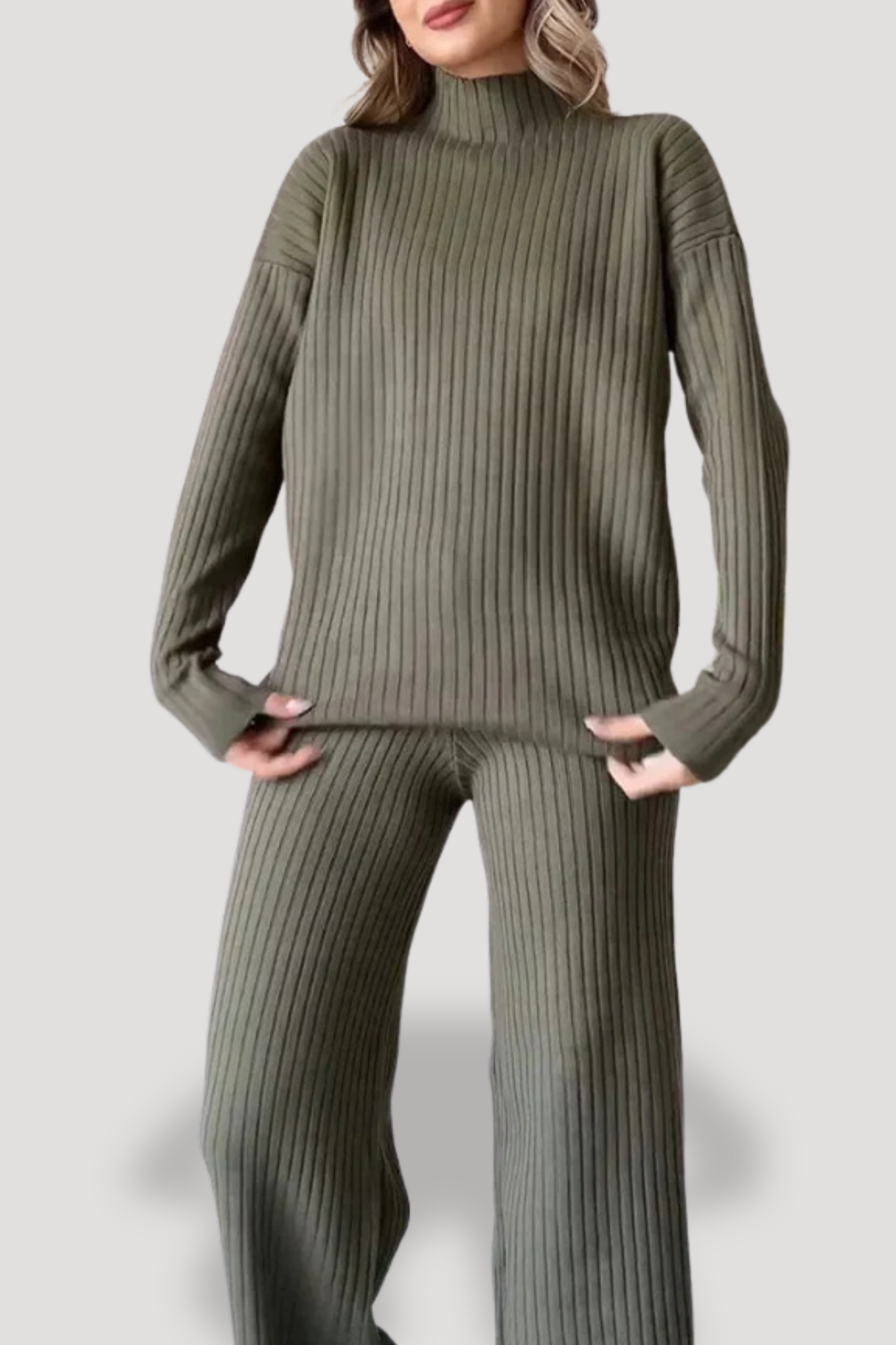 EMBLA - RIBBED ELEGANT TWO-PIECE CLOTHING SET