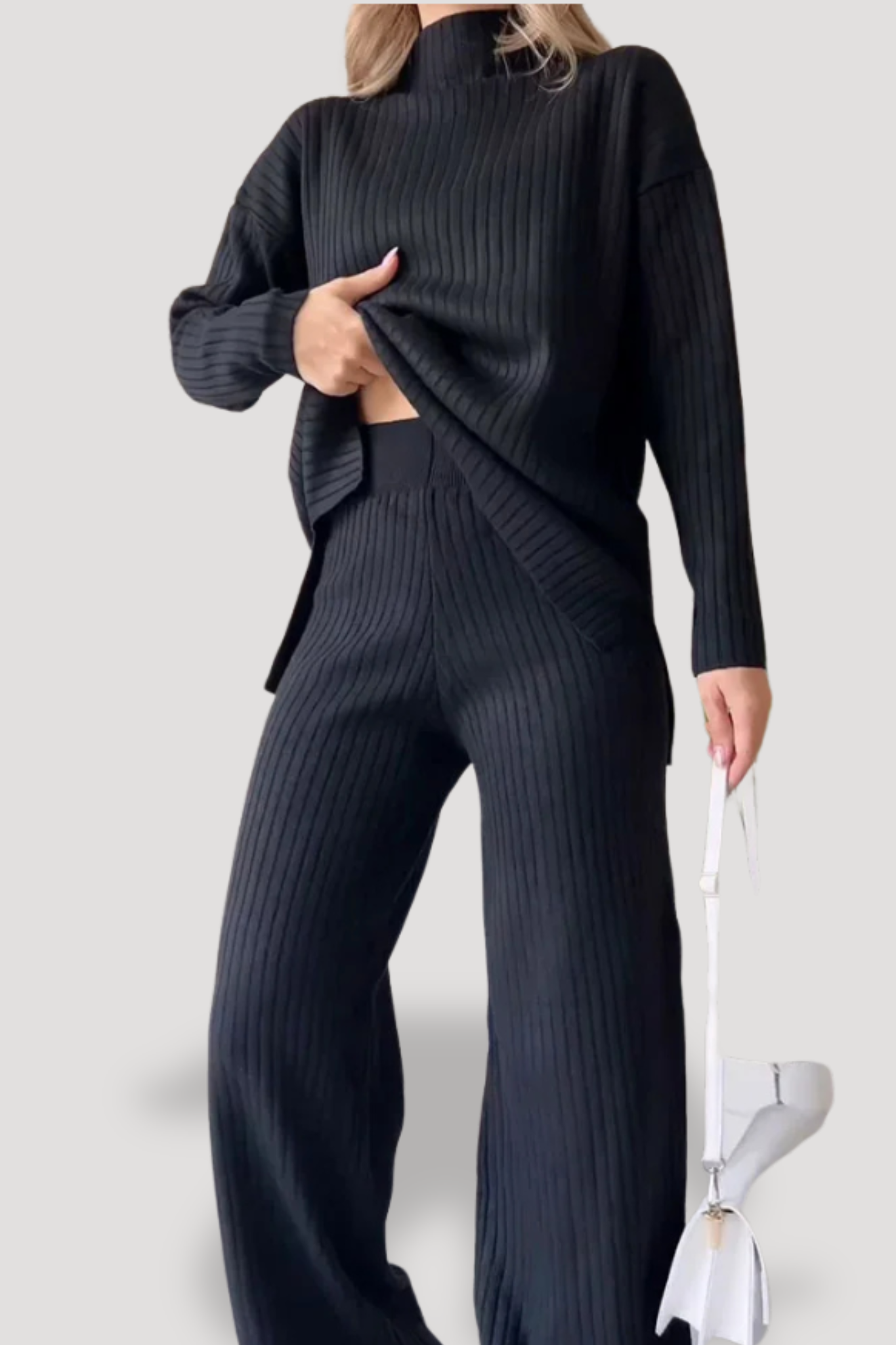 EMBLA - RIBBED ELEGANT TWO-PIECE CLOTHING SET