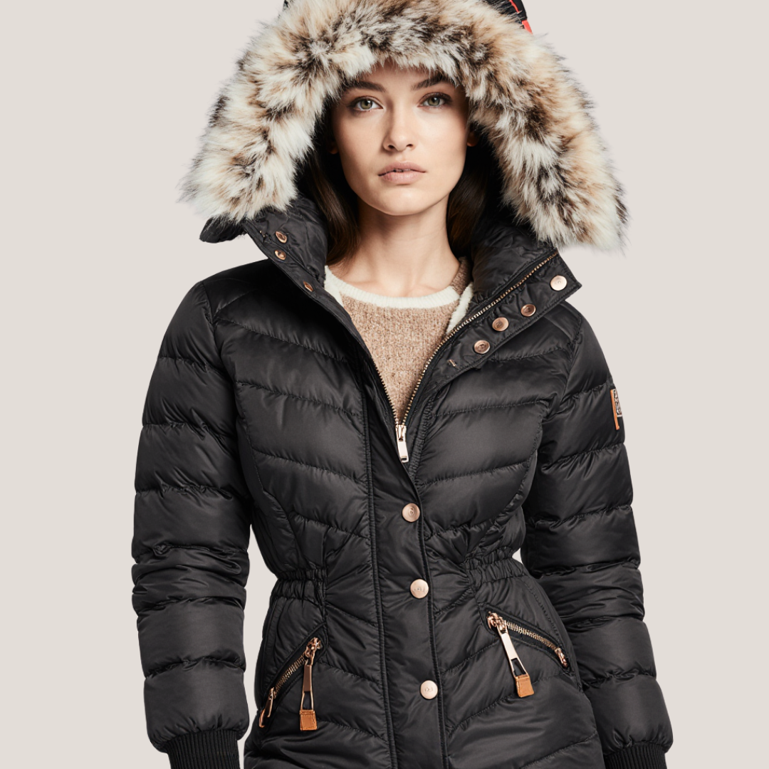 Annamarie I Puffer Jacket with Hood and Slim Fit Design