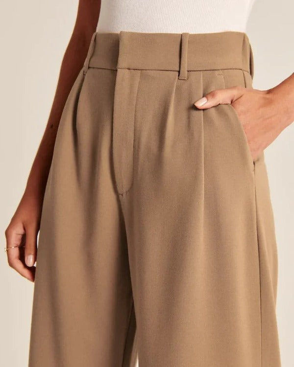 Luvre-Dublin | High-waisted Wide Leg Trousers