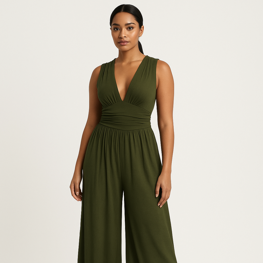 CHARITY – Chic Sleeveless Wide-Leg Jumpsuit