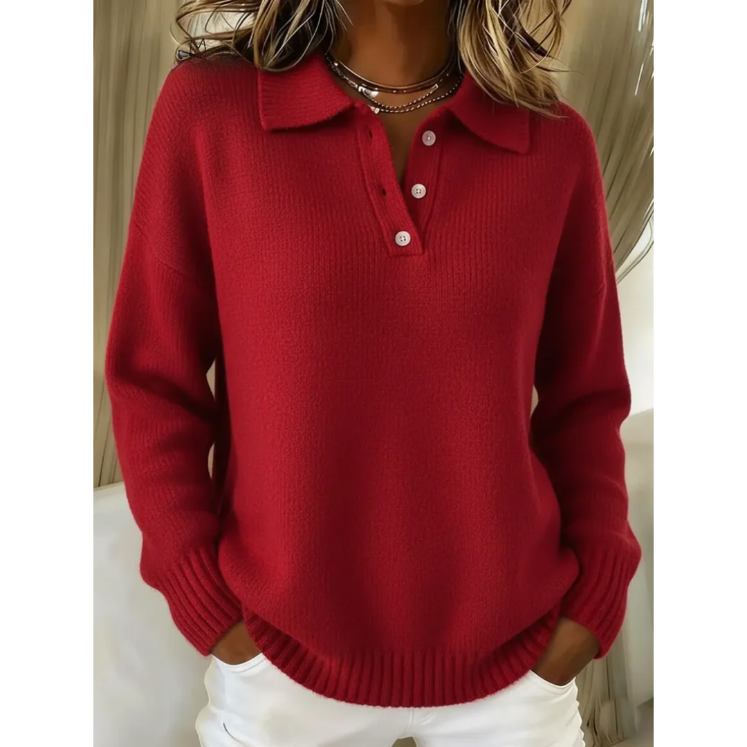 Healen – Knitted Polo Sweater