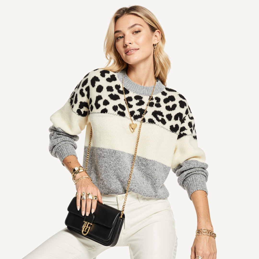 Charlene | Leopard Print Relaxed Sweater