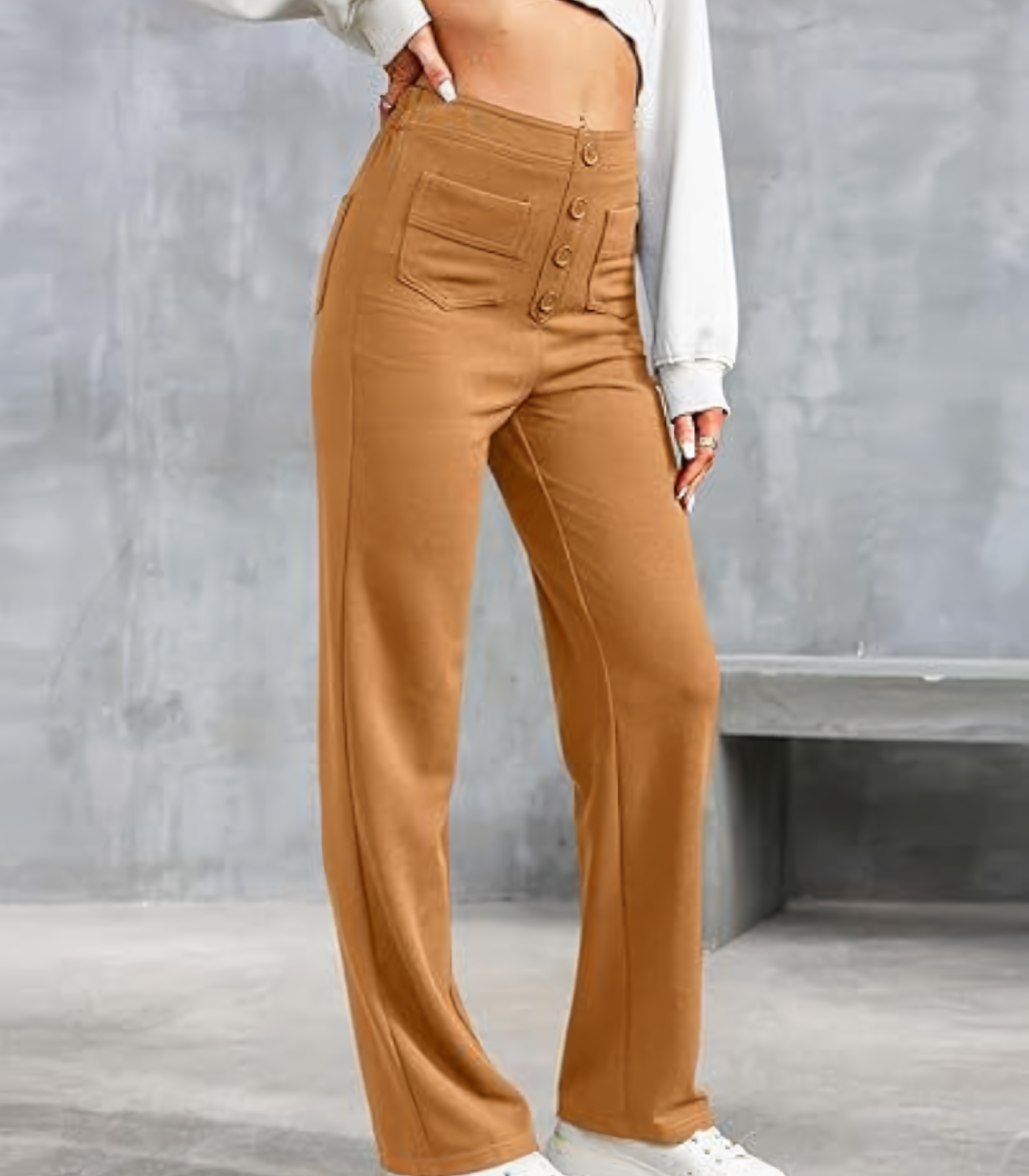 Luvre-Dublin| High-waisted stretch trousers