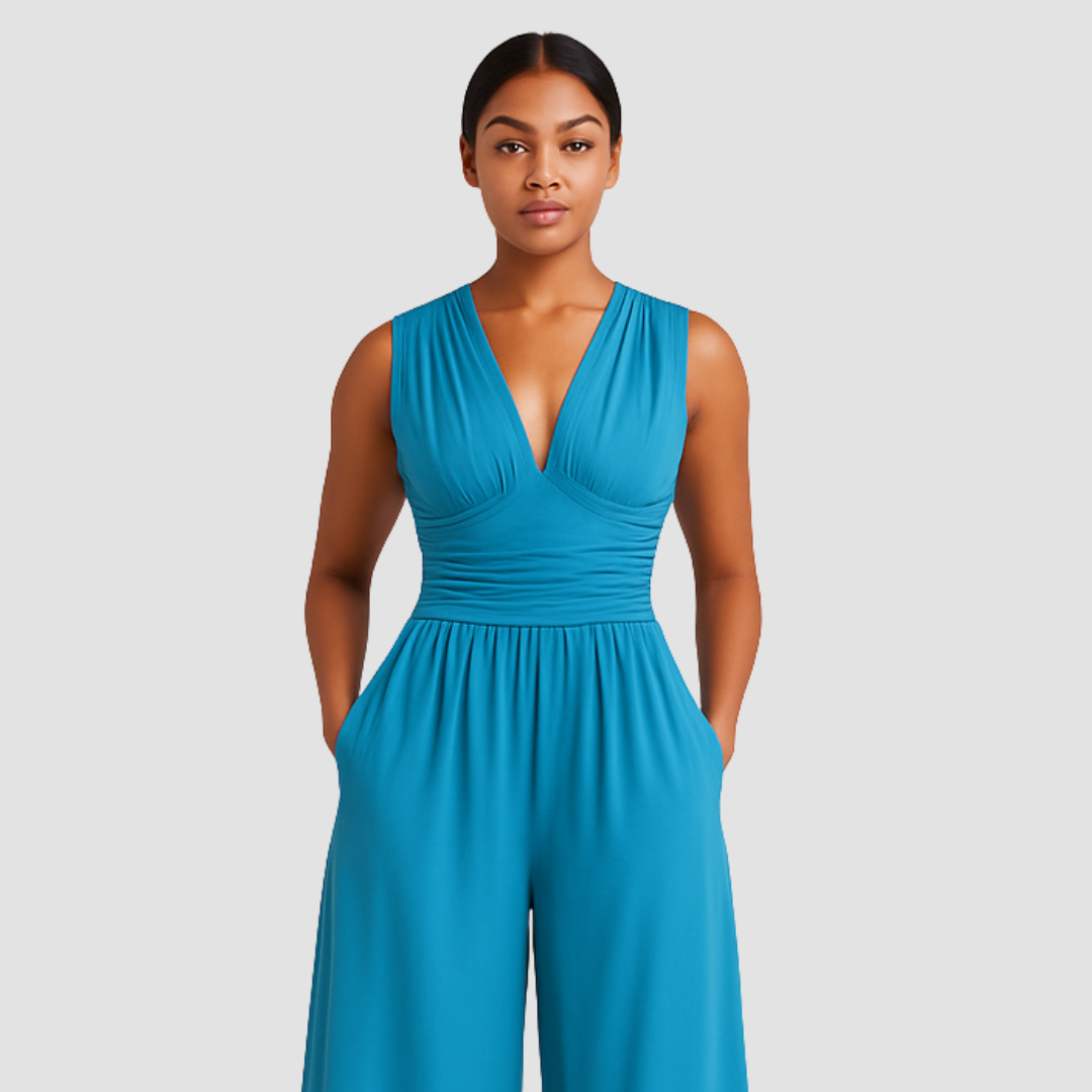 CHARITY – Chic Sleeveless Wide-Leg Jumpsuit