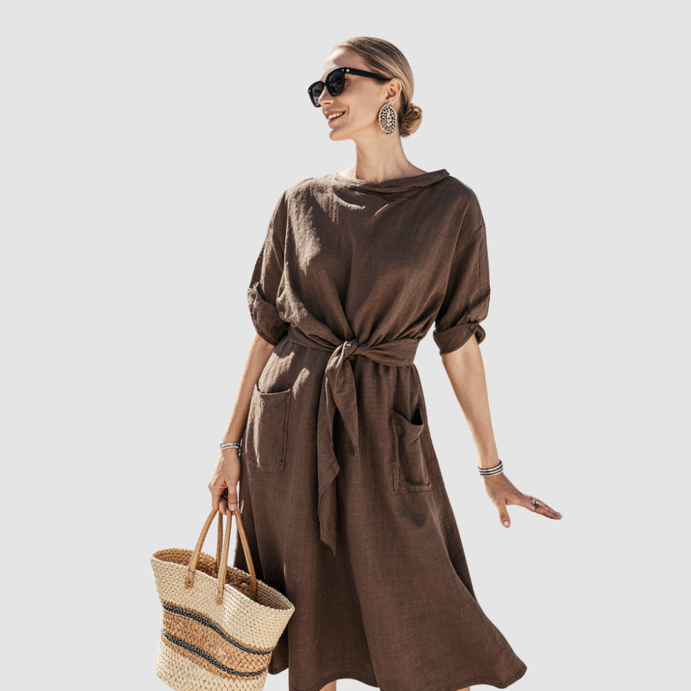 Luvre-Dublin| Long dress with bow detail