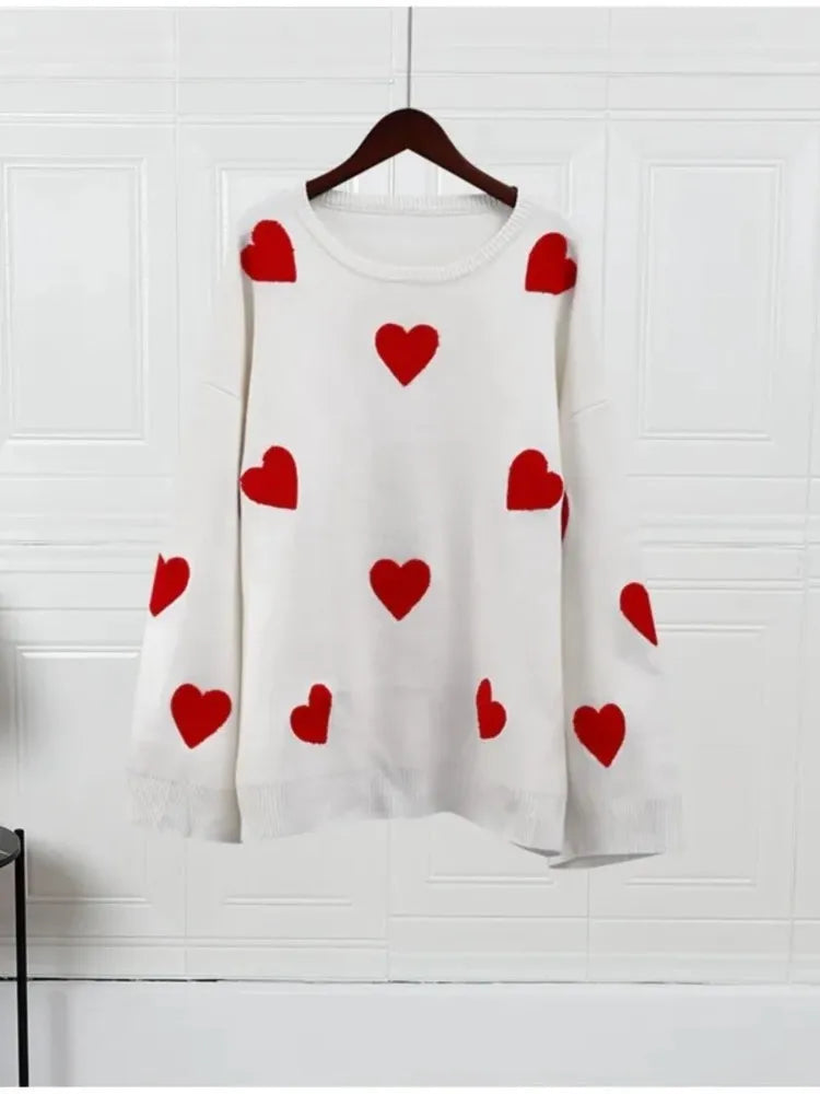 ALVINA - CUTE HEARTS COSY SWEATER